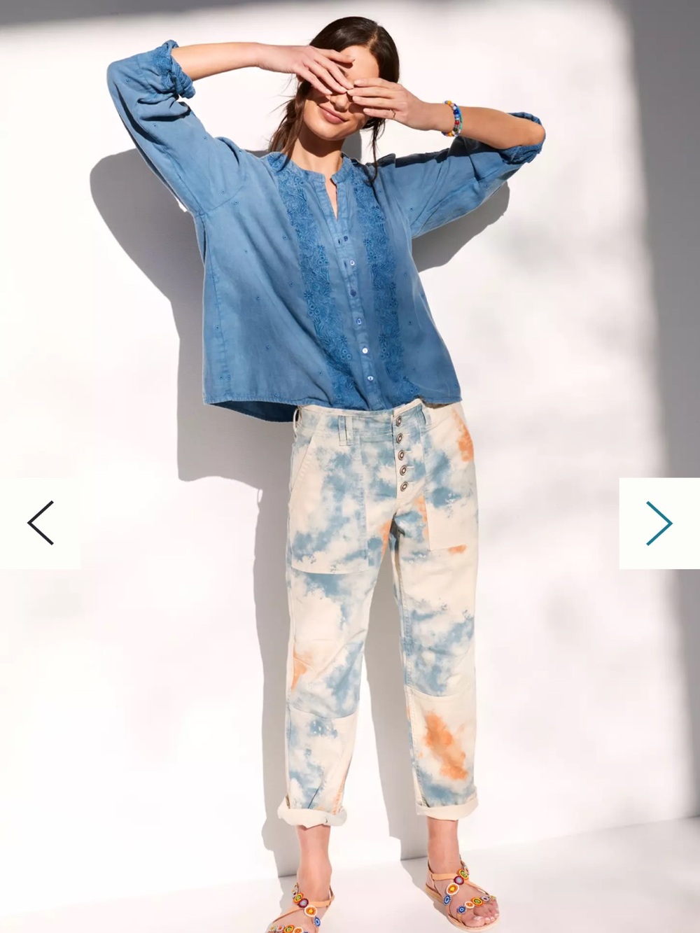 Pilcro Anthropologie The Wanderer Relaxed Jeans Art to Wear Artist Size 29